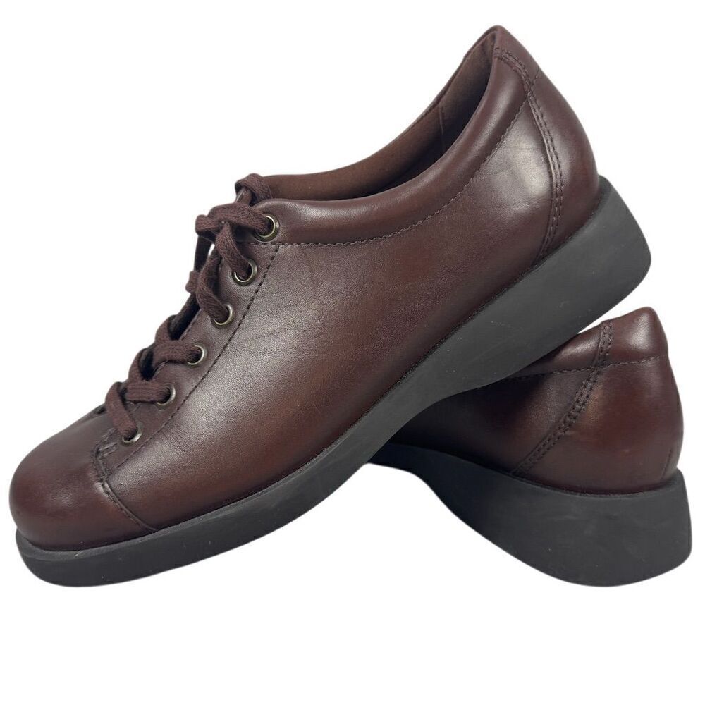 Naturalizer Women's Y2K Brown Leather Lace-Up Shoes Size 8.5 N Casual